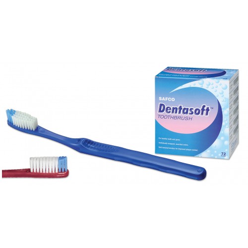 Safco dentasoft adult angled toothbrush 72/box