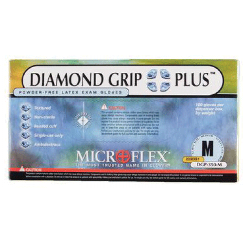 Diamond Grip Plus PF Gloves Medium 100/Bx