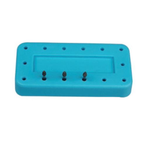 Bur Block 14 Hole Magnetic Baby Blue