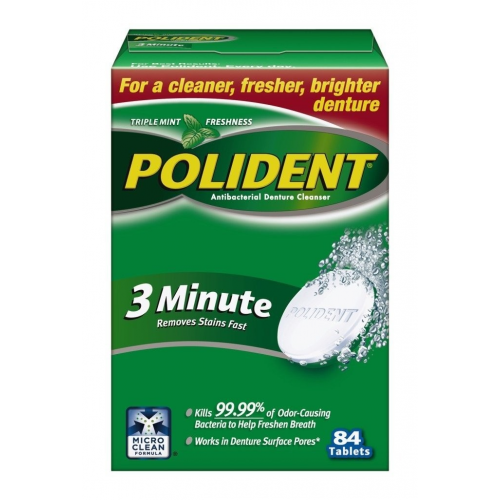 Polident 3-Minute Antibacterial Cleanser 84/Tablets