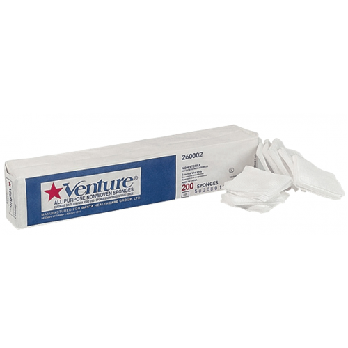 Venture Non-woven Sponges N/S 2x2 4-Ply 5000/Case