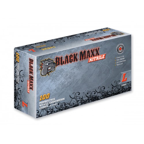 Black Maxx Nitrile Exam Gloves (Case)