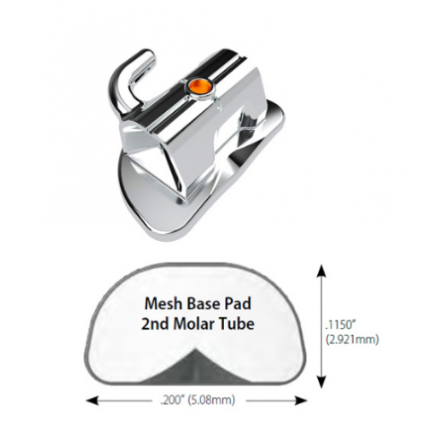 miniPrevail® Buccal Tubes - Single Non-Convertible 2nd Molar