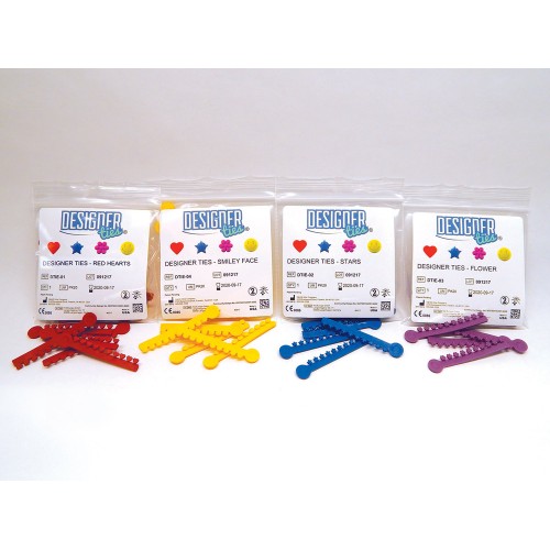 DesignerTies®, Elastomeric ligature ties as unique as kids! (Latex-free) - 200/pk