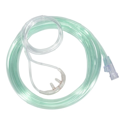 ETCO2 Nasal Sampling Cannula with O2 Delivery Salter-Style® Adult Curved Prong / NonFlared Tip 14 Foot O2 / 14 Foot CO2 Line (25/cs)