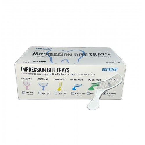 BRITEDENT Sideless Posterior Impression Bite Trays 50/Pk