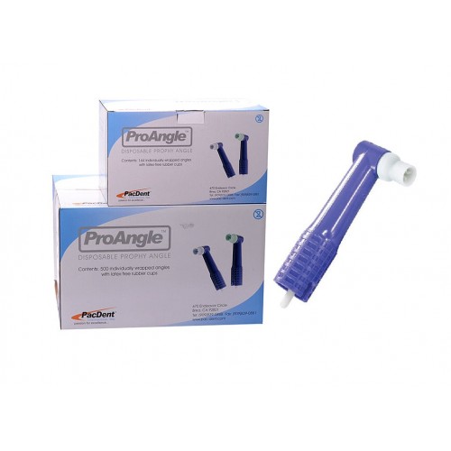 Pac-Dent ProAngle Disposable Prophy Angle With Soft/Firm Cups 50/Bx