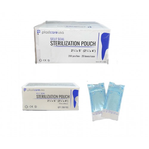 PlastCare USA Self Seal 2.25 x 5 Sterilization Pouches 4000/Bx