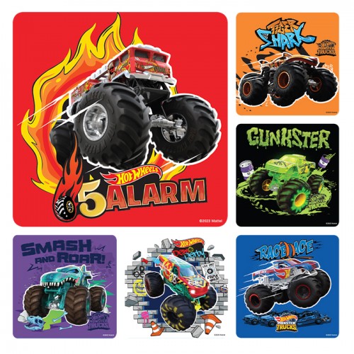 Hot Wheels Monster Trucks - Stickers 100/roll