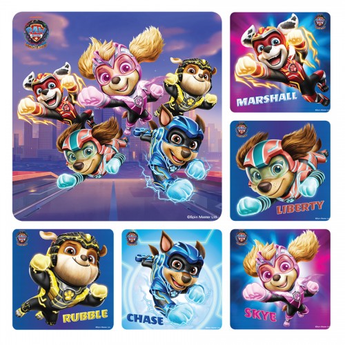 Paw Patrol Movie 2 Stickers - 100/roll