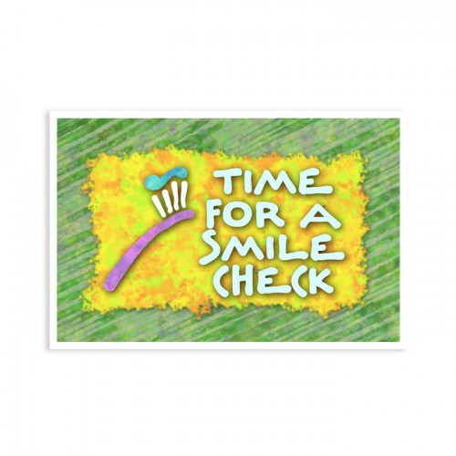 Time For A Smile Check Postcard - 250/pk