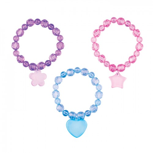 Pastel Bead Bracelet-Assorted - 24/pk