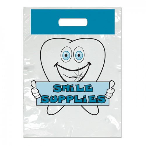 Small Blue Smile Bag - 100/pk