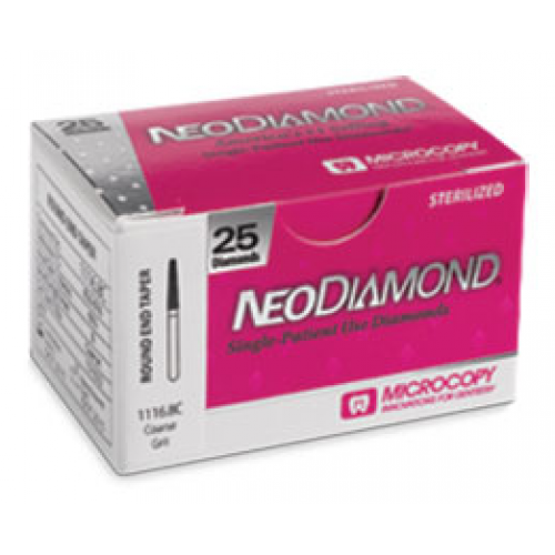 NeoDiamond Operative Diamond Bur, FG, Flat End Taper, 1.4 mm, Medium, 25/Pk, 0914.8M