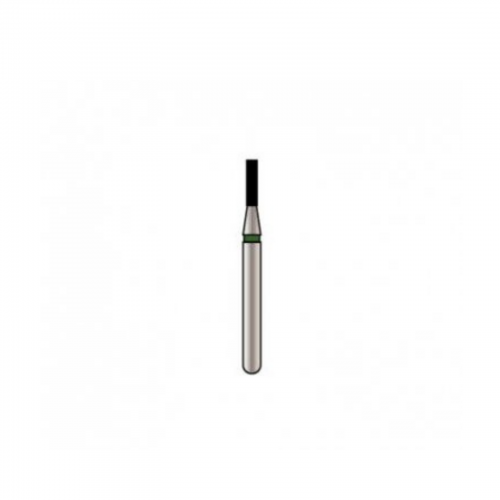 Alpen x1 Single-Use Diamond Burs, FG, Flat End Cylinder, # 835, 1.0 mm, Coarse, Green, 25/Pk, X835C010