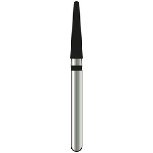 Alpen x1 Single-Use Diamond Burs, FG, Round End Taper, # 856, 2.1 mm, Super Coarse, Black, 25/Pk, X856SC021