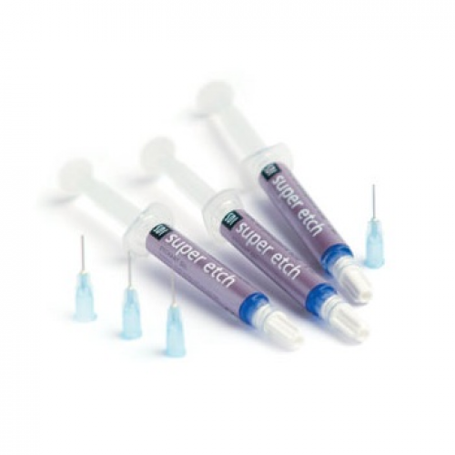 Super Etch Etching Gel, 37% Phosphoric Acid, Jumbo Syringe, 25 ml, High Viscosity, Blue, 2/Pk, 8100059