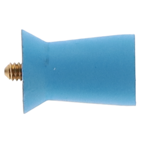 Densco Prophy Cups, Screw Shank, Soft Blue Rubber with Skirt, Ribs, and Recessed Webs, Blue, 144/Pk, 085132-144