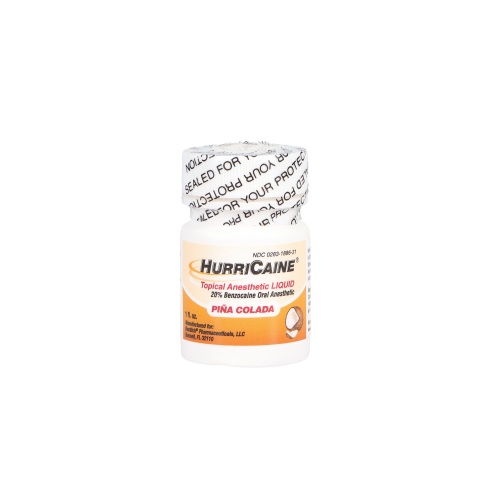 HurriCaine Topical Anesthetic Liquid, 1 oz/Jar, Piña Colada, 1/Pk, 0283-1886-31