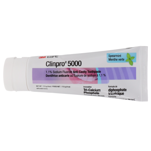 Clinpro 5000 Anti-Cavity Toothpaste, 1.1% NaF, 4 oz Tube, Spearmint, 1/Pk, 12215SM