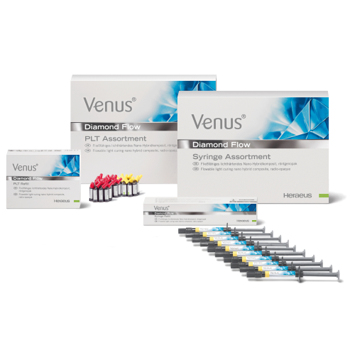 Venus Diamond Flow Flowable, Light-Cure, PLT Refill, 0.2 g, A2, 20/Pk, 66040369