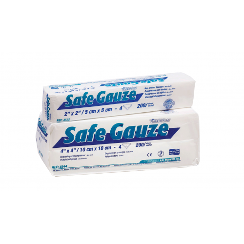 SafeGauze Premium Non-Woven Sponges, Non-Sterile, 4-Ply, 2" x 2", 5000/Pk, 4522-5