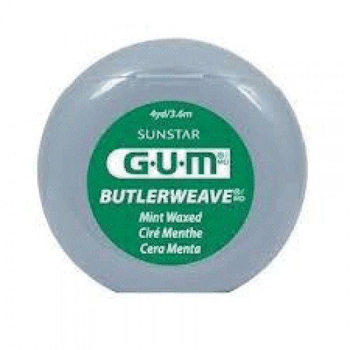 Gum ButlerWeave Floss, Waxed, 4 yd, Mint, 144/Pk, 1815P