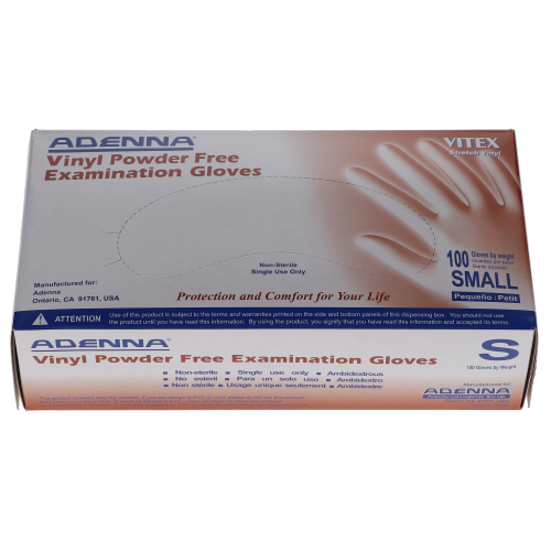 Adenna Vitex Vinyl Exam Gloves 100/Box