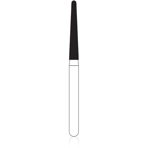 NTI Diamond Burs, FG, Taper Round End, # SC850, 1.6 mm, Super Coarse, Black, 5/Pk, SC850-016