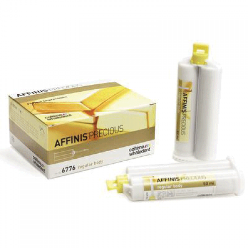 Affinis Precious Wash VPS Impression Material, Cartridge, Regular Body, Regular Set, 50 ml, Gold, 2/Pk, C6776