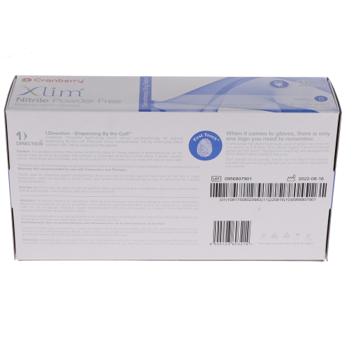 Xlim Nitrile Examination Gloves, Powder-Free, 100/Box