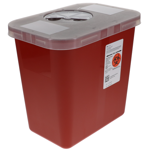Phlebotomy Sharps Container, 8 Qt, Red, 1/Pk, 1525SA