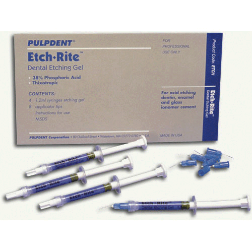 Etch Royale Dental Etching Gel, 37% Phosphoric Acid, Syringe Kit, 1.2 ml, Dark Blue, 4/Pk, ER