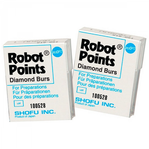 Robot Diamond Points, FG, Flame, 249-013, 1.3 mm, Fine, Red, 840F-1