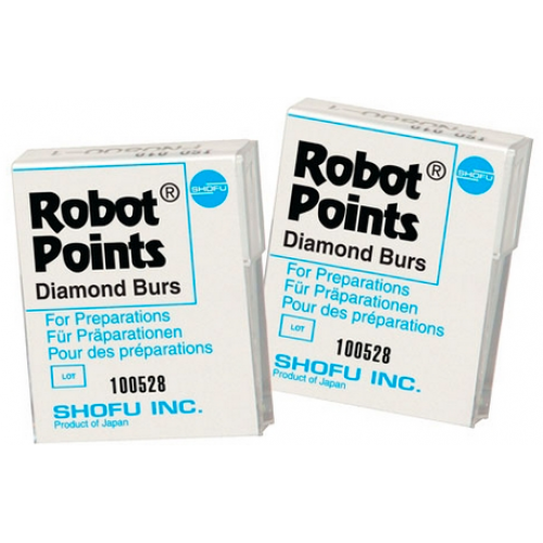 Robot Diamond Points, FG, Round, 001-017, 1.7 mm, Fine, Red, 875F-1