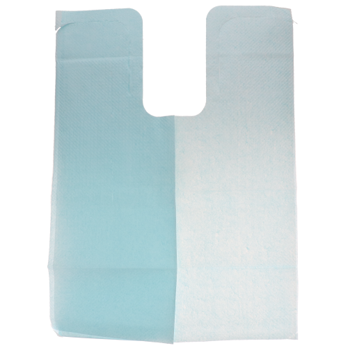 EveryDay Chainless Bibs with Ties, 18" x 25", Blue, 250/Pk, 917673