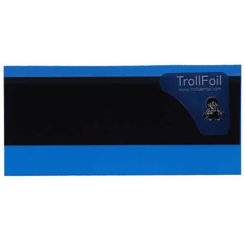 TrollFoil Pre-Mounted Double-Sided Articulating Foil, 8 microns, Blue, 100/Pk, 12000101