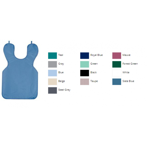 Cling Shield Adult Vinyl X-Ray Apron, No Collar, 22 1/4" x 24 1/4", .3 mm, Blue, 1/Pk