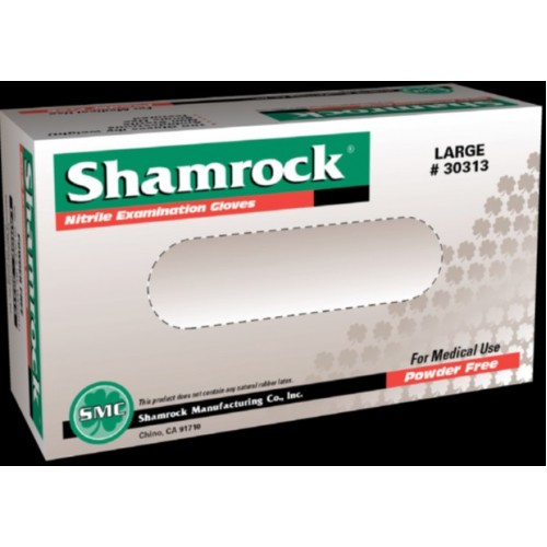 Shamrock Powder Free Nitrile Examination Gloves Fully Textured – Blue (case of 10 boxes)