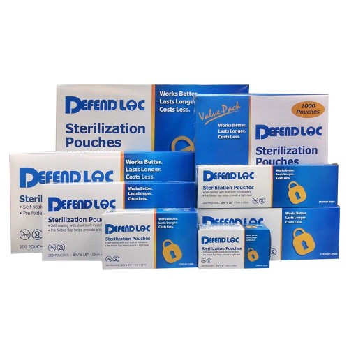 DEFENDLOC Sterilization Pouches - 2.75" X 10" (200 ct)